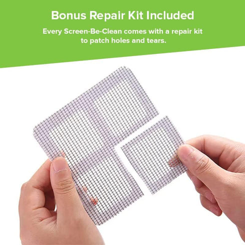 Screen-Be-Clean All Purpose Cleaner Brush, Duster, Window Squeegee Tool Kit for Wet and Dry Use on Glass and Screens.