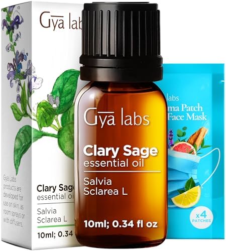 Set Set 2x0.34 oz Bay Leaf & Clary Sage Oil - Aromatherapy Grade Essential Oils - fl
