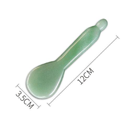 Jade Gua Sha Massage Tool, Natural Green Gua Sha for Anti Aging Facial Skin SPA