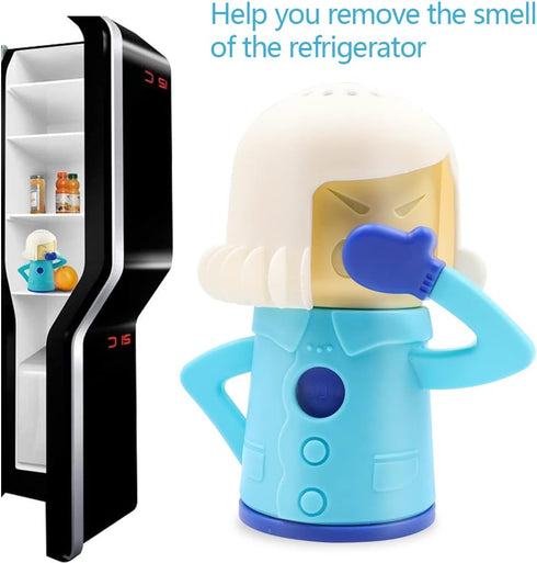 Abnaok Angry Mom Microwave Cleaner and Chilly Mama Fridge Deodoriser, 2PCS, Easily Clean in Minutes for Home or Office