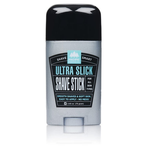 Pacific Shaving Company Ultra Slick Shave Stick, Travel-Friendly, 2.5 Oz, Good for All Skin Types