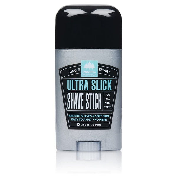 Pacific Shaving Company Ultra Slick Shave Stick, Travel-Friendly, 2.5 Oz, Good for All Skin Types