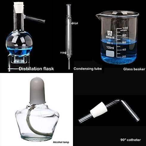 Set 100ml New Distillation Device Pure Hydrosol/Water/Home Distiller Essential Oil Extraction Chemical Experiment