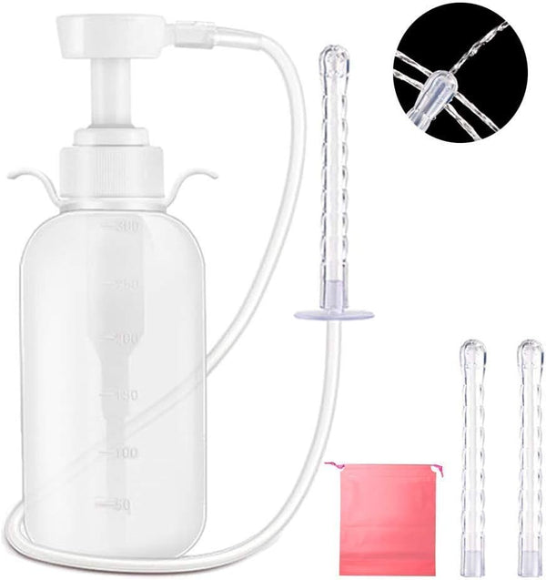 Kueysing Reusable Vaginal Cleansing System Excellent Vaginal Cleanser Female Vaginal Rinse, Manual Pressure
