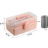 Pink Makeup Storage, Pink Tackle box for Women with Handle. Cosmetic Storage Box Organizer, Portable 3 Layers Makeup Case for Home