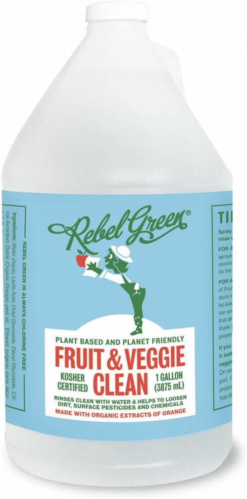 Rebel Green Fruit & Veggie Clean - Plant-Based Produce Cleaner - Natural