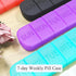 Wopanxye 7-Day 7 Weekly Pill Organizer, Once a Day, Pill Box Container, Matte Purple, Large Compartment Vitamins Case
