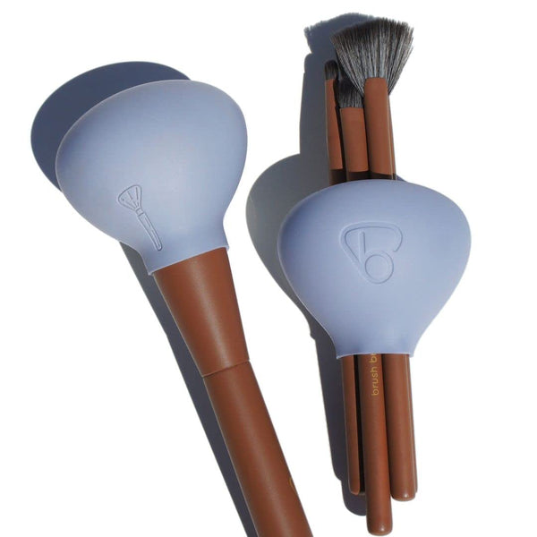 Original Silicone Makeup Brush Covers for Travel, Universal Design Storage & Organizer Case for Brushes, 2 Pack Set