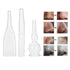 Nikou Vacuum Glass Tube - 3Pcs Glass Pipes Kit for Removal Face Cleanser Beauty Machine Accessories