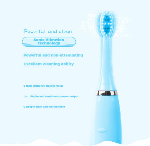 YooHoopo 3 Pack 6 2 Kids Battery Powered Sonic Toothbrush with Brush Heads and Toothbrush Cover, AA Battery - Soft