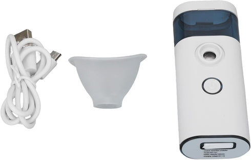 Portable Rechargeable Eye Moisturizing Atomization Sprayer for Dry Eyes & Fatigue, TPU Eye Cup for Adults & Kids, White