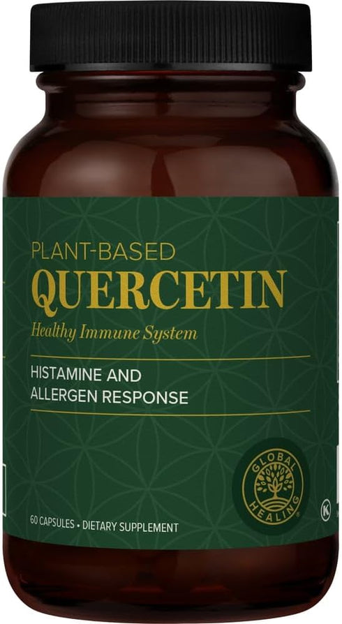 Global Healing Quercetin 250mg Supplement - Support Immune System Function, Respiratory Health & Body's Response to