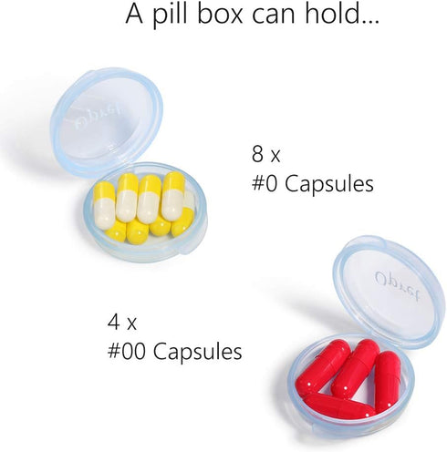Opret Small Pill Box (3 Pcs), Portable Cute Pill Case for Travel, Medicine Storage Container