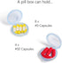 Opret Small Pill Box (3 Pcs), Portable Cute Pill Case for Travel, Medicine Storage Container