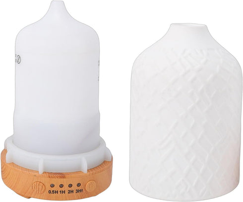 MOTOULAX 7 Ceramic Essential Oil Diffuser, Aromatherapy Diffuser with Color Night Light and Auto Shut Off, Fine Mist