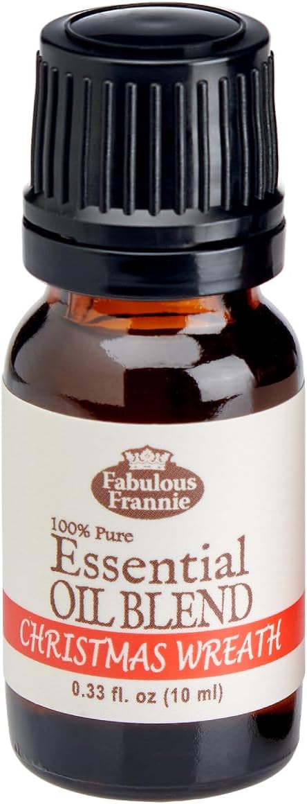 Christmas Wreath Essential Oil Blend, 100% Pure, Undiluted, 10 ml, Blend of Cypress, Pine, Cedarwood, and More