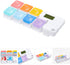 Weekly Pill Organizer Alarm Portable Medicine Case Compartments for Easy Dispensing Food-Grade Material Compact Design