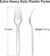 360 Count Extra Heavy Duty Clear Plastic Forks Disposable, BPA-Free, Heat Resistant, Solid and Durable Disposable Forks Bulk, Premium Plastic Forks heavy duty for Party Supply by Dealusy