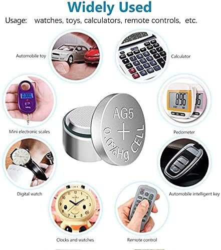 SKOANBE LR754 309/393 AG5 1.5V Watch Button Cell Batteries, 10-Pack