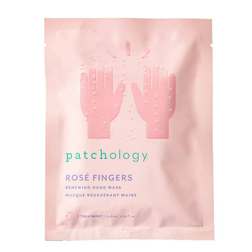 Patchology Rose Renewing Hand Mask - Strawberry Scented Moisturizing Gloves for Dry & Cracked Hands - 1 Pair