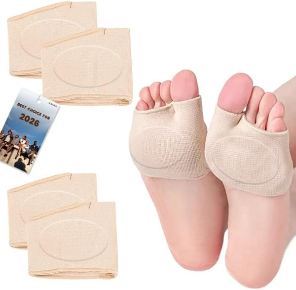 KASAK Metatarsal Pads with Gel for Women & Men, 2 Pairs Ball of