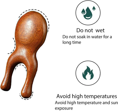 Much Hotter Wooden Gua Sha Facial Tools - Natural Sandalwood Wood Massage Tools for Nose Eye Face - Manual Massager