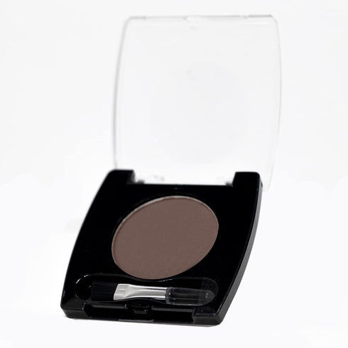 Palladio Dark Brown Brow Powder for Eyebrows, Soft & Natural, Jojoba Oil & Shea Butter, Compact with Brush