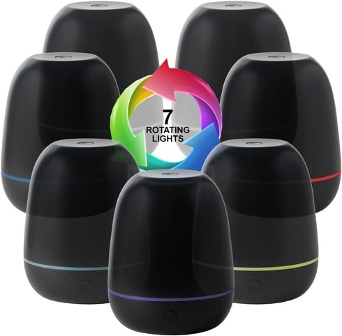 SpaRoom Mini Majesto Ultrasonic Essential Oil Diffuser, 100 mL Water Capacity, Matte Black for Medium Rooms