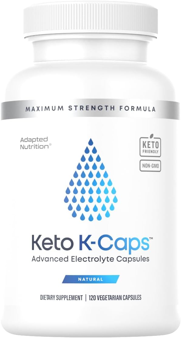 Keto K-Caps Electrolyte Capsules | 700mg Potassium, Sodium, Magnesium | 120 Caps | Hydrate Fast & Beat Leg Cramps