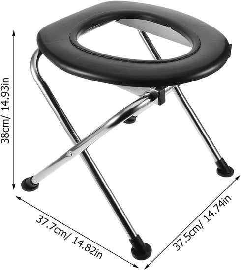Portable Fold Toilet for Camping, Foldable Toilet, Mobility Potty, Compact for Adults