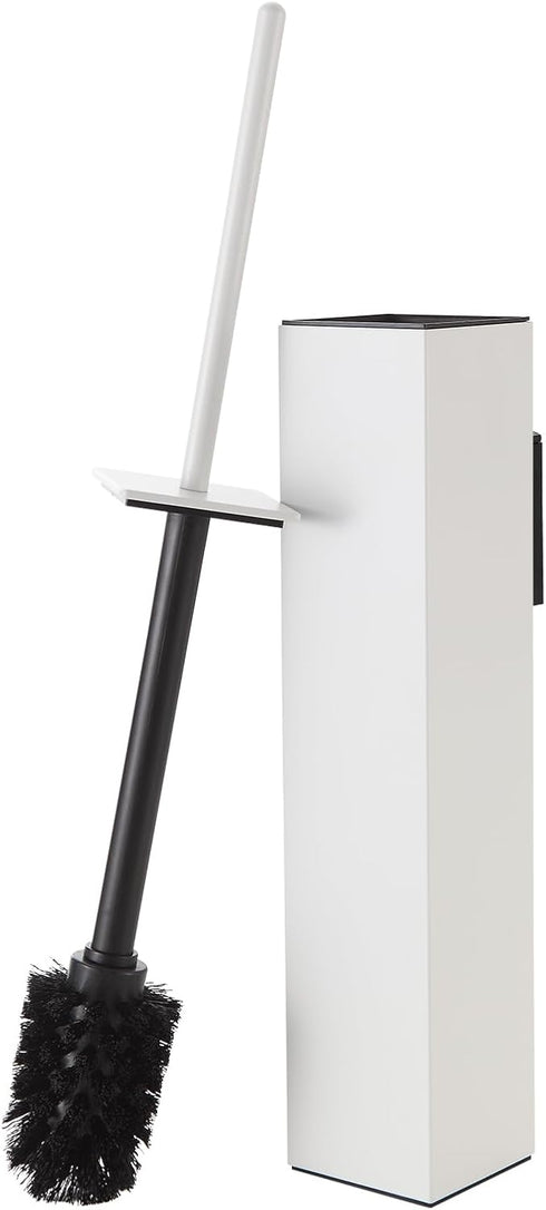 BGL Toilet Brush and Holder Set White Wall Mounted for Bathroom Square