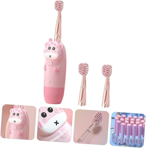 Set Set Beaupretty Boy Girl's Electric Toothbrush Colorful Intelligent Sonic Toothbrush for Boy Girl Ergonomic Design