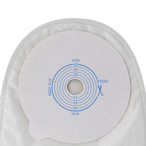 YEYSXSY 45mm 10PCS Urostomy Supplies Medicals Drainable Pouch Ostomy Stoma Bags One Piece System Cut-to-FitMax Cut