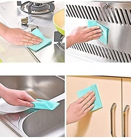 Handi Wipes Reusable Cloths, Green Disposable Kitchen Cleaning Towel Roll, Heavy Duty J Cloth, 100 Count