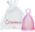 Peachlife Mini Ring Menstrual Cup with Loop Stem Pull, Reusable Silicone Feminine Care, Small