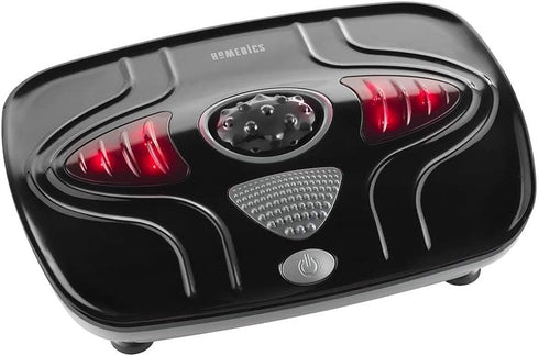 Homedics Heated Vibration Foot Massager Machine, Soothing Heat with Multi-Point Sensations & Toe-Touch Control