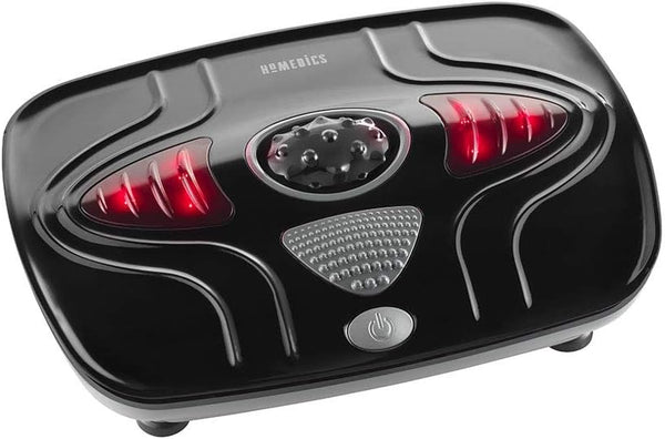 Homedics Heated Vibration Foot Massager Machine, Soothing Heat with Multi-Point Sensations & Toe-Touch Control