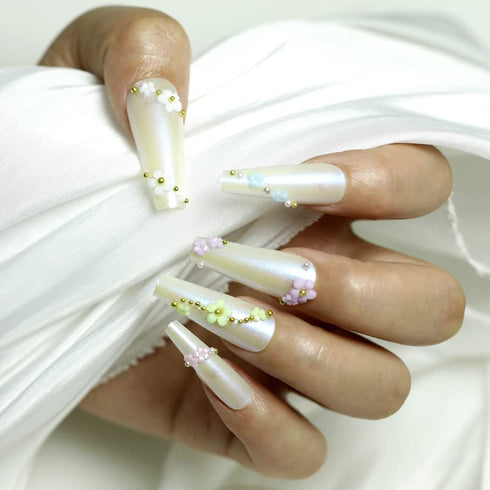 Nail Art 3D Acrylic Flowers Charms, Nail Design Supplies Decoration Accessories