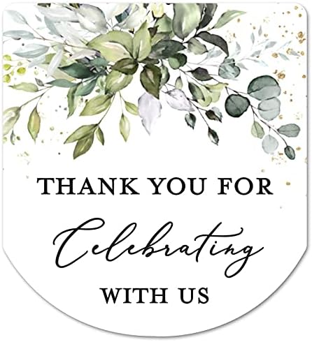 InvitationHouse Hand Sanitizer Labels Thank You Wedding Favor Stickers - Set of 60