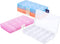 Small Compartment Organizer Case, 4PCS 15-Grid Adjustable Plastic Box with Dividers for Jewelry, Craft, and Hardware