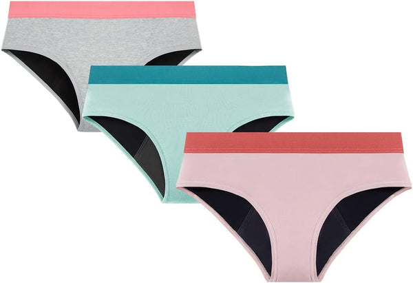 Mordlanka Teen Period Underwear Menstrual Panties for Girls Heavy Flow Leakproof Protective