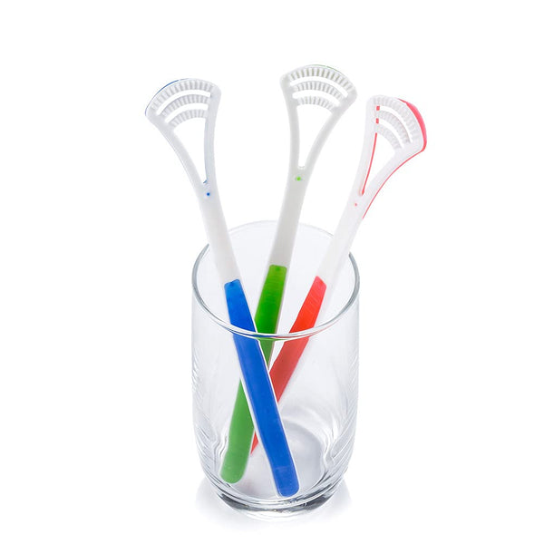 AKOAK 3 Pcs Tongue Scraper Cleaner - Professional Oral Care Tool for Adults and Children to Reduce Bad Breath