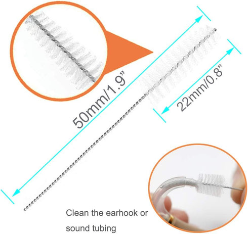8 Pieces Hearing Aid Amplifier Cleaning Tools, Earbuds/Headphones/Airpods Cleaner Brush Kits with Case