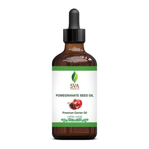 SVA Pomegranate Seed Organic - 4 Fl Oz – 100% Natural Cold Pressed Oil for Face, Skin, Hair Care