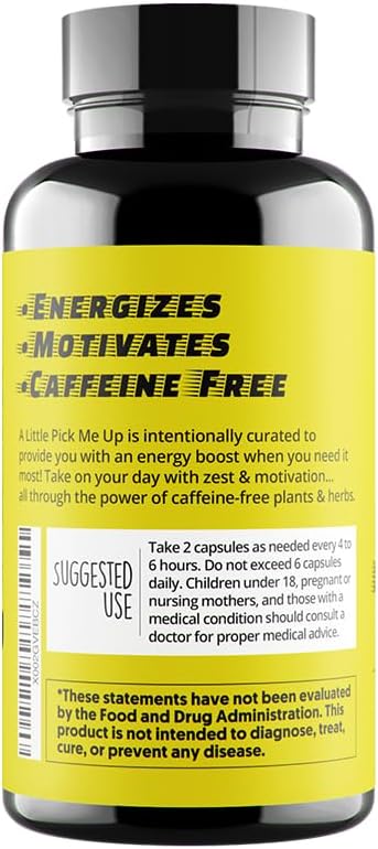 Happy Healthy Hippie Natural Energy Pills, Caffeine Free, 60 Pills for Energy and Metabolism