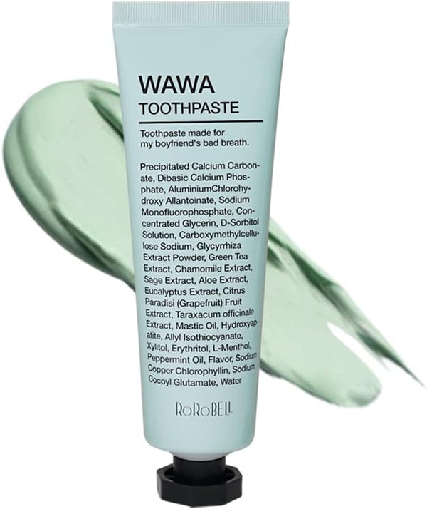 ROROBELL Wawa Toothpaste for Bad Breath, Sensitive Teeth, Peppermint Flavor, 3.53 fl.oz (Pack of 1)