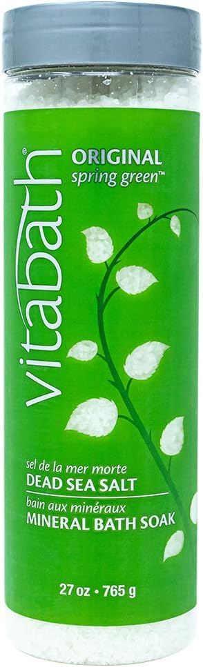 Vitabath Original Spring Green Mineral Bath Soak, 27 oz Reviving Muscle Recovery and Relaxation
