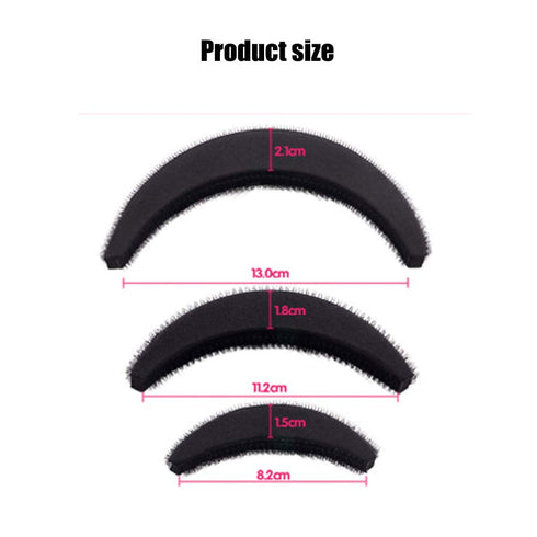 KOOBOOK 3 Sets (9PCS) Hair Volume Increaser Puff Sponge Pad - DIY Updo Styling Tool