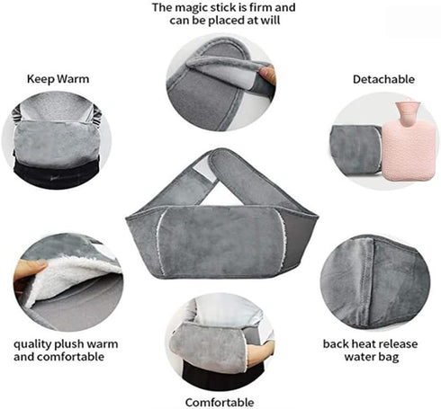 HZACHYX hot Water Bag, hot Water Bottle, Rubber Warm Water Bag with Soft Waist Cover, Used for Keeping the Neck