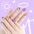 Laza 120pcs Children Nails Girls Press On Artificial Nail Tips, Pre-glue Full Cover Short Cute False Nail Kits